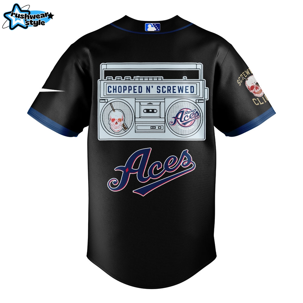 Reno Aces x DJ Screw Day 2025 Baseball Jersey Reno Aces x DJ Screw Day 2025 Baseball Jersey