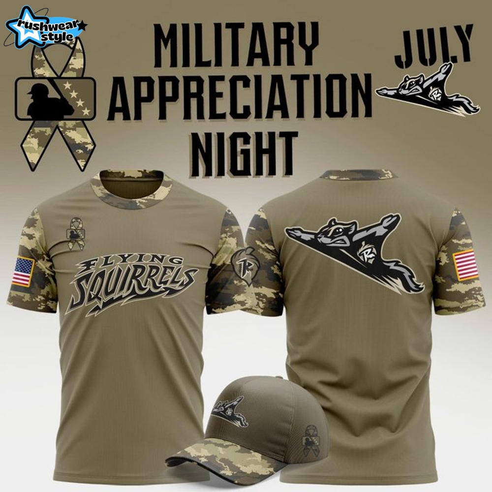 Richmond Flying Squirrels Military Appreciation Night 2025 Shirt Richmond Flying Squirrels Military Appreciation Night 2025 Shirt