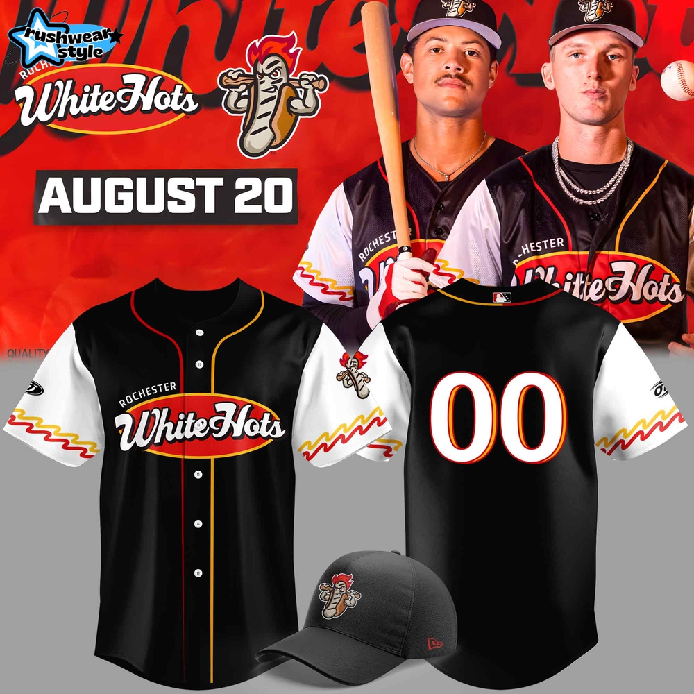 Rochester Red Wings x White Hots Limited Edition Baseball Jersey Rochester Red Wings x White Hots Limited Edition Baseball Jersey