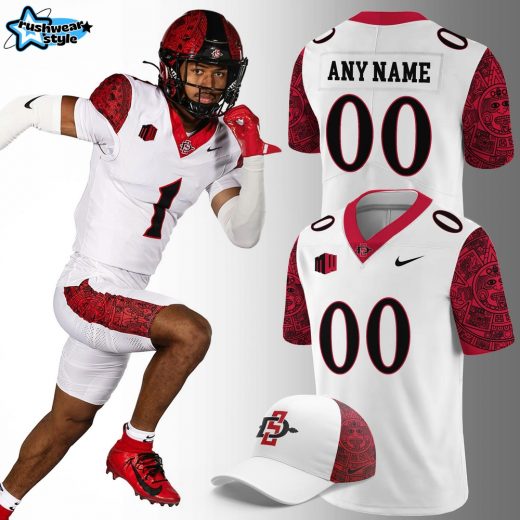 San Diego State Football Uniform New White Football Jersey