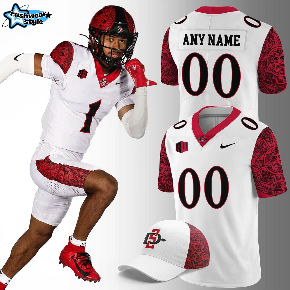 San Diego State Football Uniform New White Football Jersey San Diego State Football Uniform New White Football Jersey