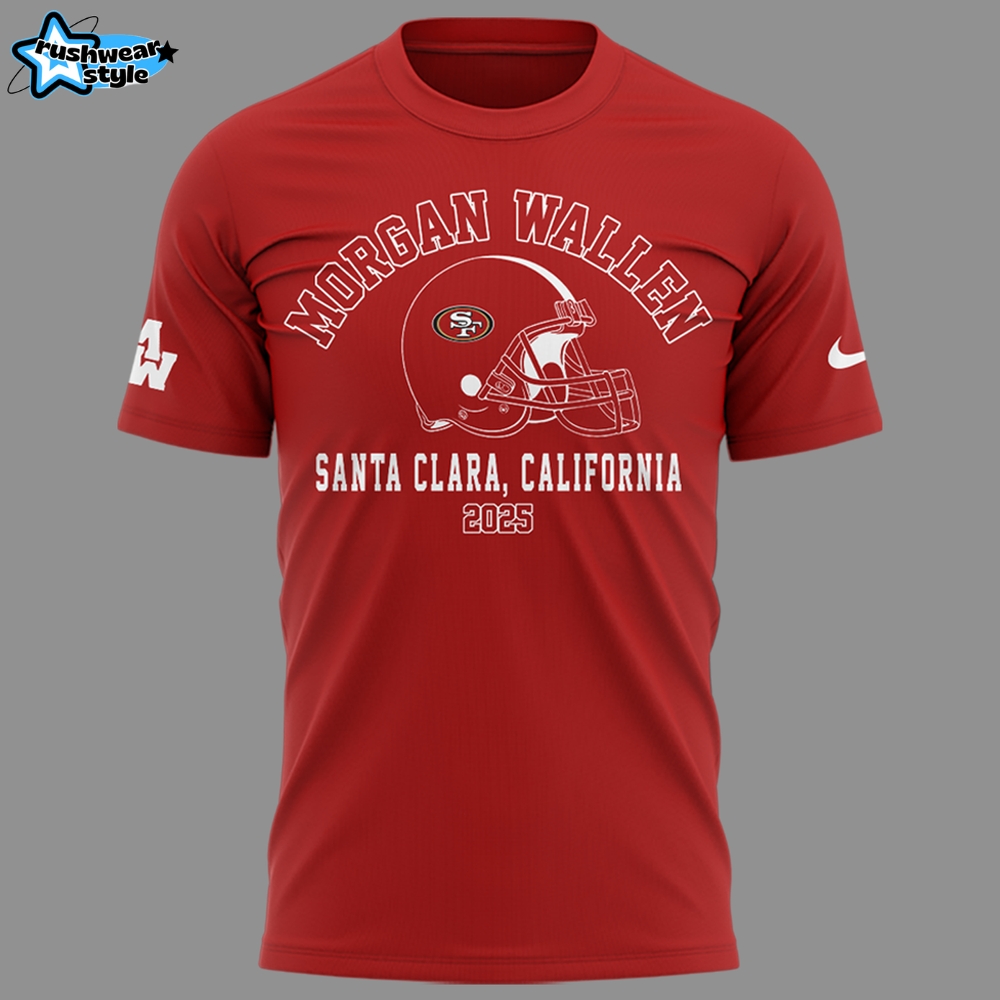 San Francisco 49ers Morgan Wallen Gift For Fans 2025 Red Shirt San Francisco 49ers Morgan Wallen Gift For Fans 2025 Red Shirt