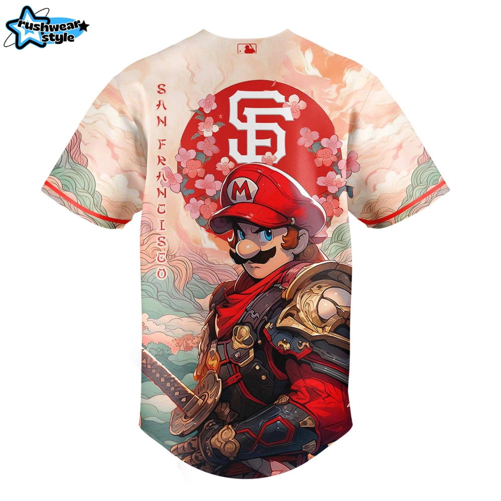 San Francisco Giants x Mario Samurai Hero Special Baseball Jersey San Francisco Giants x Mario Samurai Hero Special Baseball Jersey