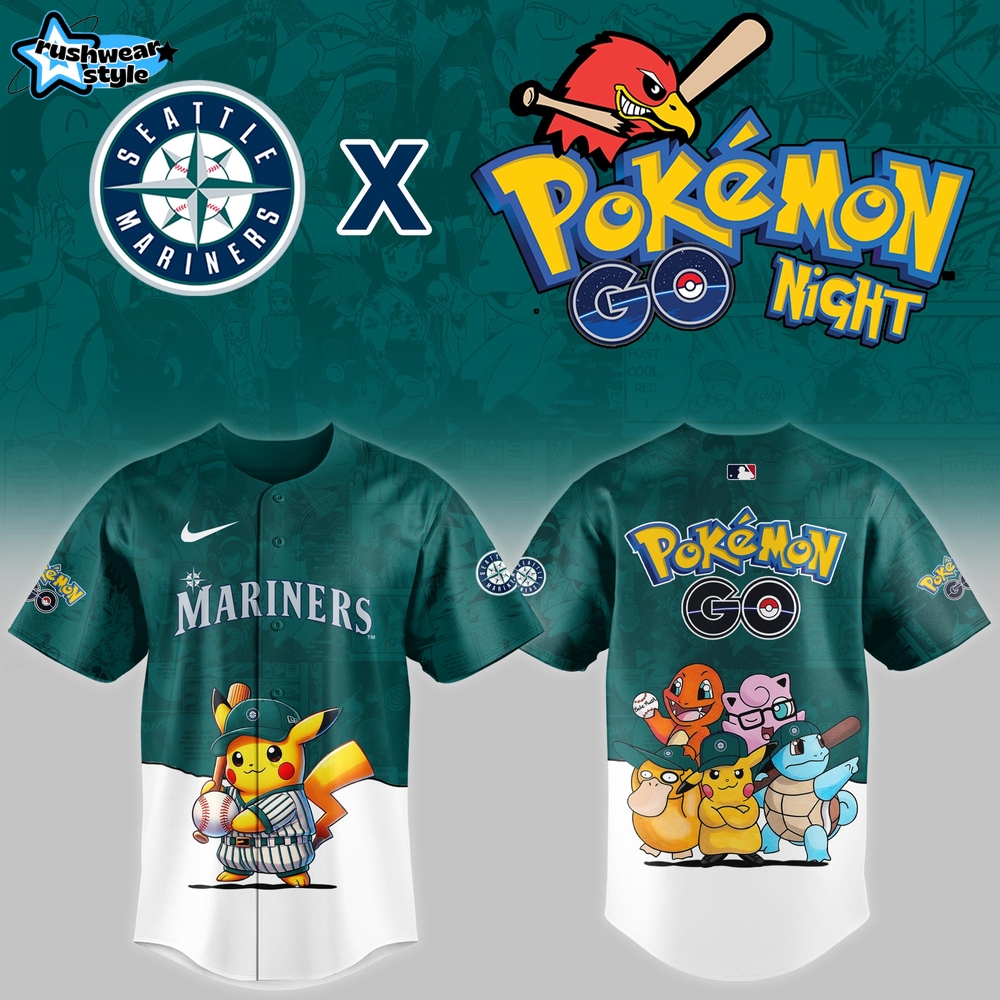 Seattle Mariners 2025 Pokémon GO Night Limited Jersey Seattle Mariners 2025 Pokémon GO Night Limited Jersey