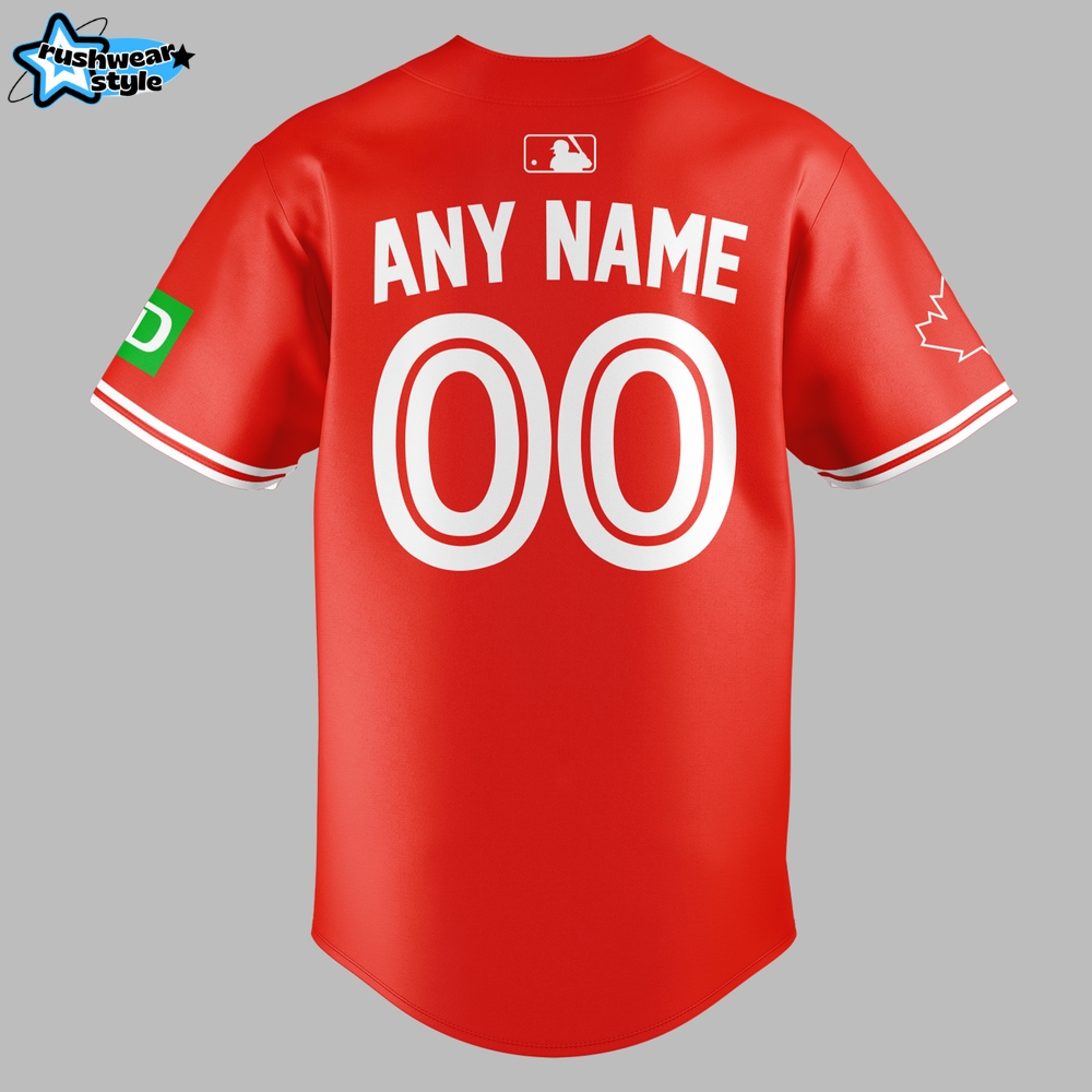 Toronto Blue Jays Canada Day 2025 Custom Name Baseball Jersey Toronto Blue Jays Canada Day 2025 Custom Name Baseball Jersey