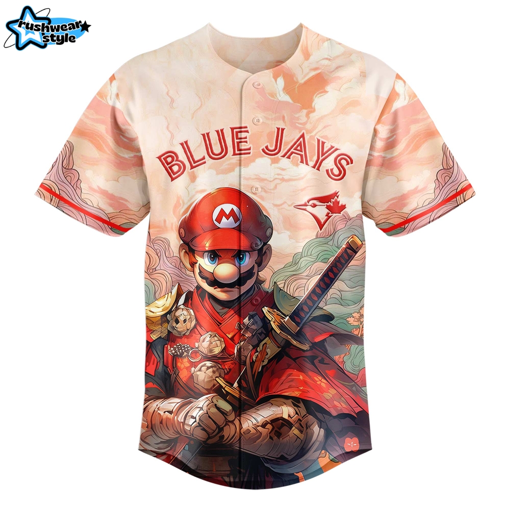 Toronto Blue Jays x Mario Samurai Hero Special Baseball Jersey Toronto Blue Jays x Mario Samurai Hero Special Baseball Jersey