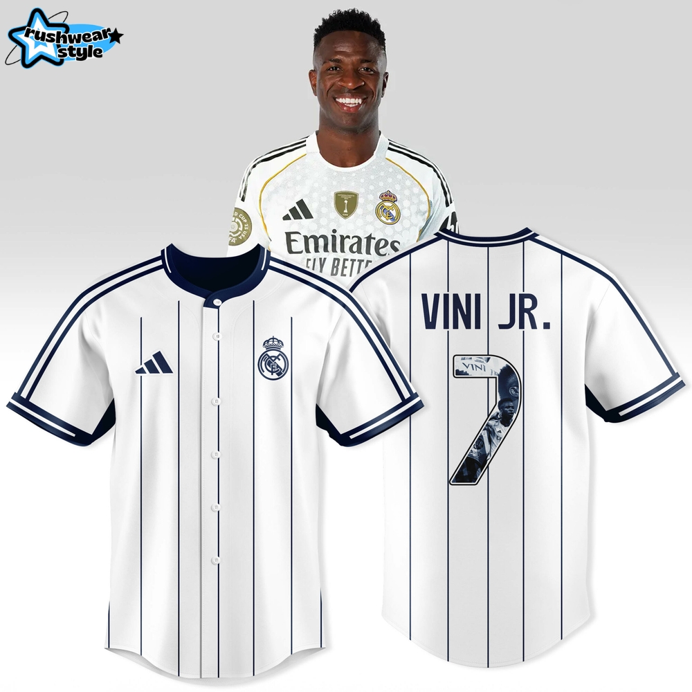 Vinícius Júnior x Real Madrid 2025 Baseball Fusion Jersey Vinícius Júnior x Real Madrid 2025 Baseball Fusion Jersey