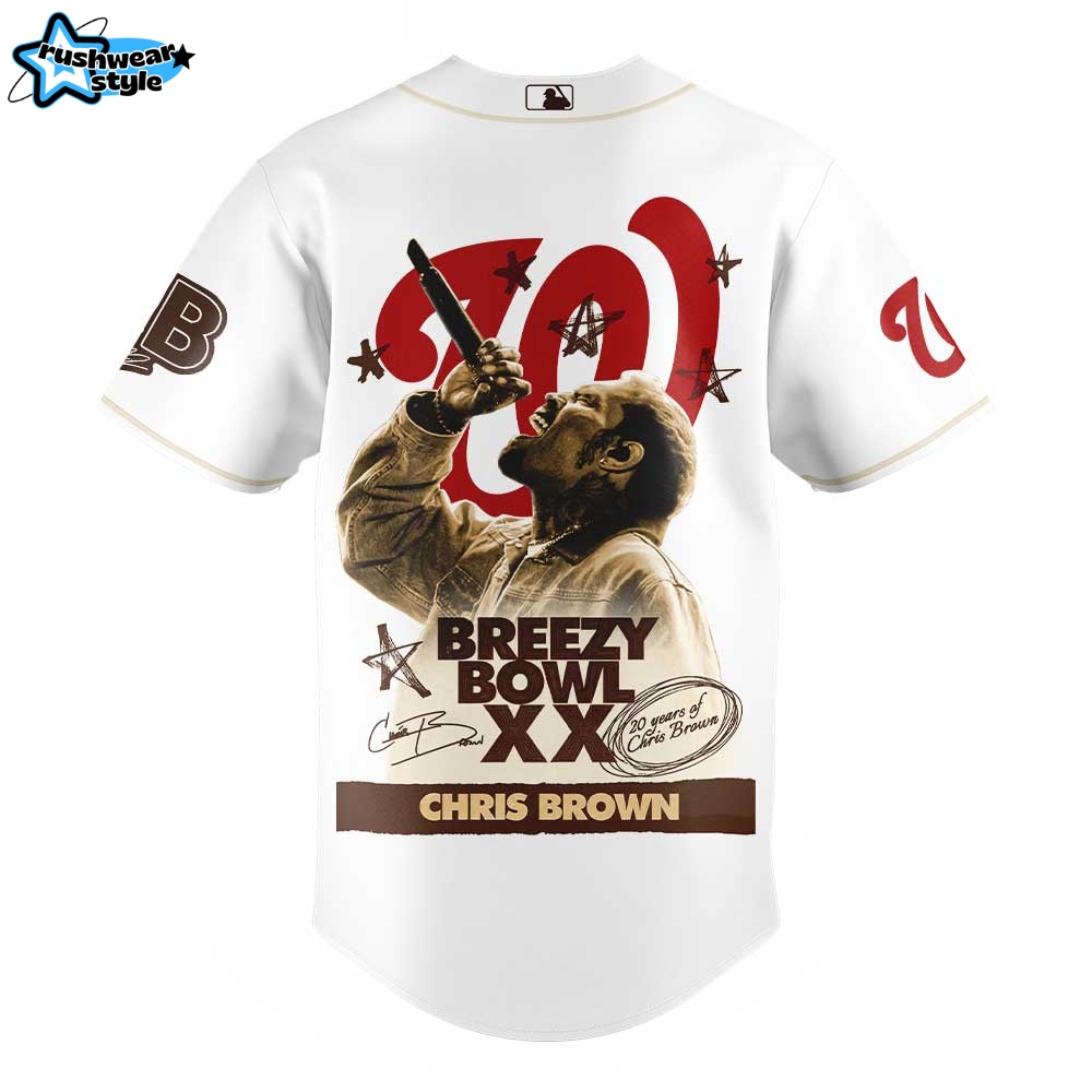 Washington Nationals MLB x Chris Brown: Breezy Bowl XX Baseball Jersey Washington Nationals MLB x Chris Brown: Breezy Bowl XX Baseball Jersey