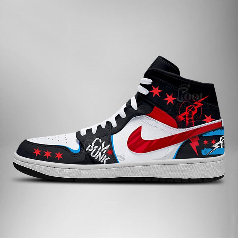 CM Punk WrestleMania 41 Special Air Jordan 1 Sneakers CM Punk WrestleMania 41 Special Air Jordan 1 Sneakers