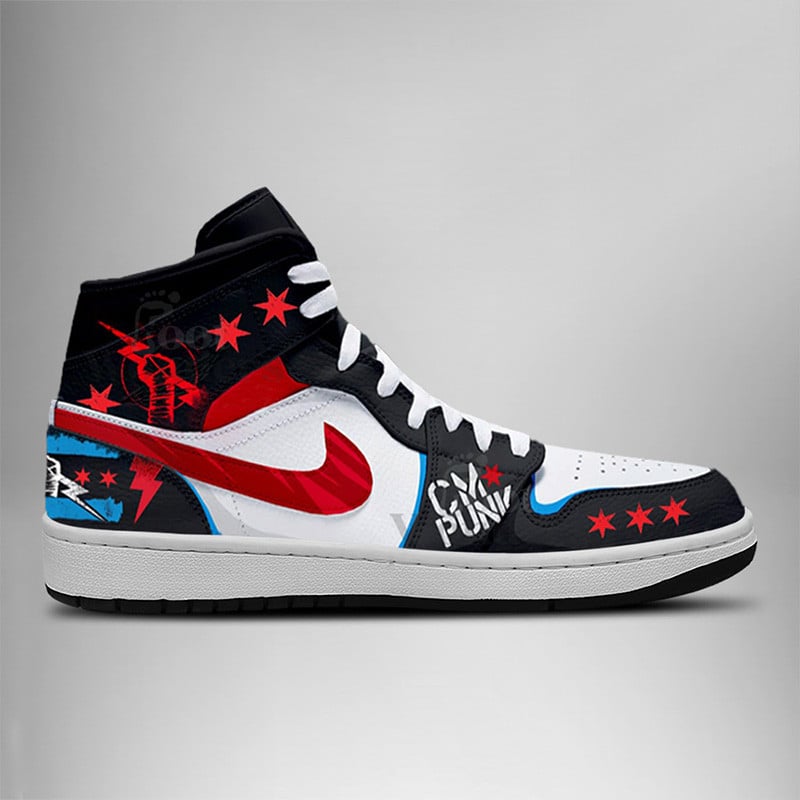 CM Punk WrestleMania 41 Special Air Jordan 1 Sneakers CM Punk WrestleMania 41 Special Air Jordan 1 Sneakers