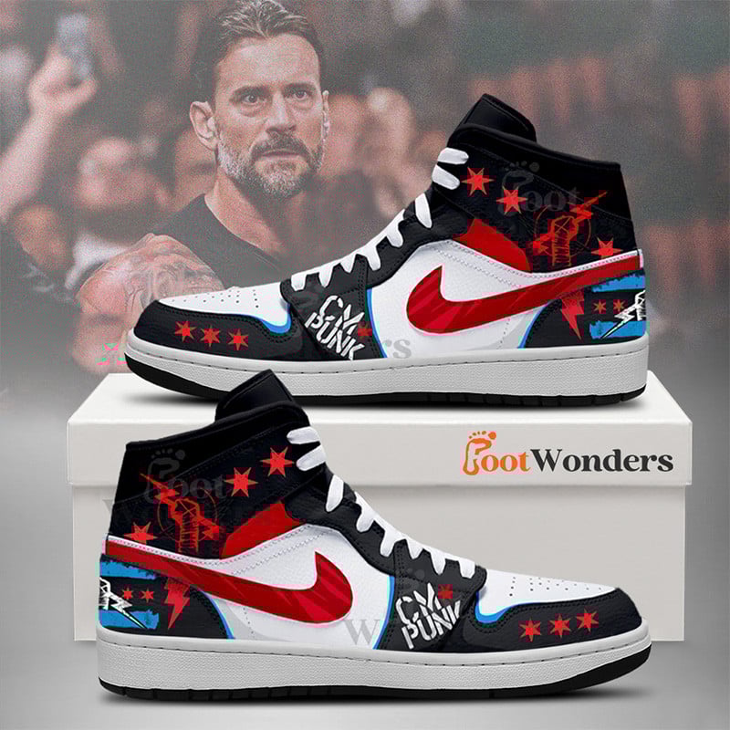 CM Punk WrestleMania 41 Special Air Jordan 1 Sneakers CM Punk WrestleMania 41 Special Air Jordan 1 Sneakers