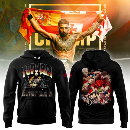 Ilia Topuria UFC 317 #AndNew World Men's Lightweight Champion Winner Hoodie