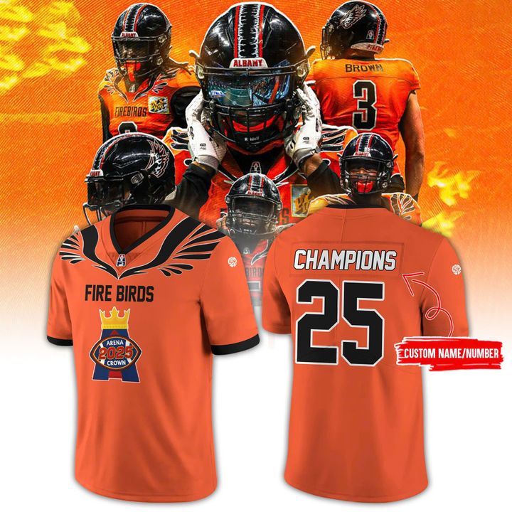 Albany Firebirds Arena Crown Champions 2025 Special Football Jersey Albany Firebirds Arena Crown Champions 2025 Special Football Jersey