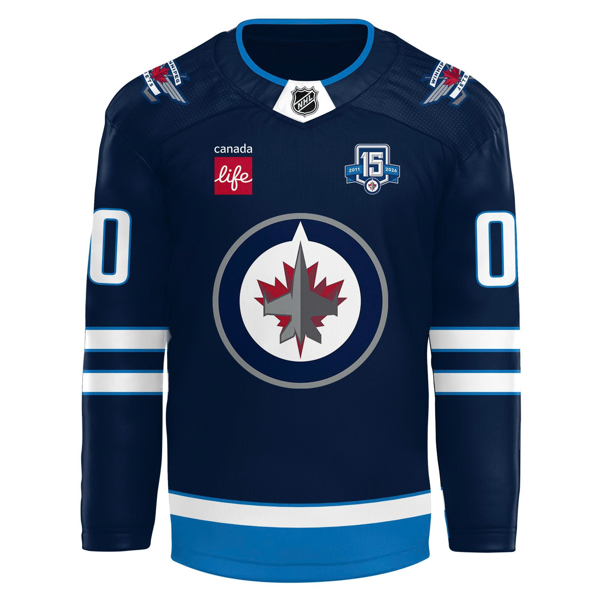 Winnipeg Jets 15th Anniversary Limited Edition Hockey Jersey Winnipeg Jets 15th Anniversary Limited Edition Hockey Jersey