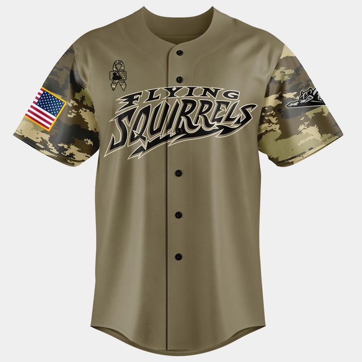 Richmond Flying Squirrels Military Appreciation Night 2025 Baseball Jersey Richmond Flying Squirrels Military Appreciation Night 2025 Baseball Jersey