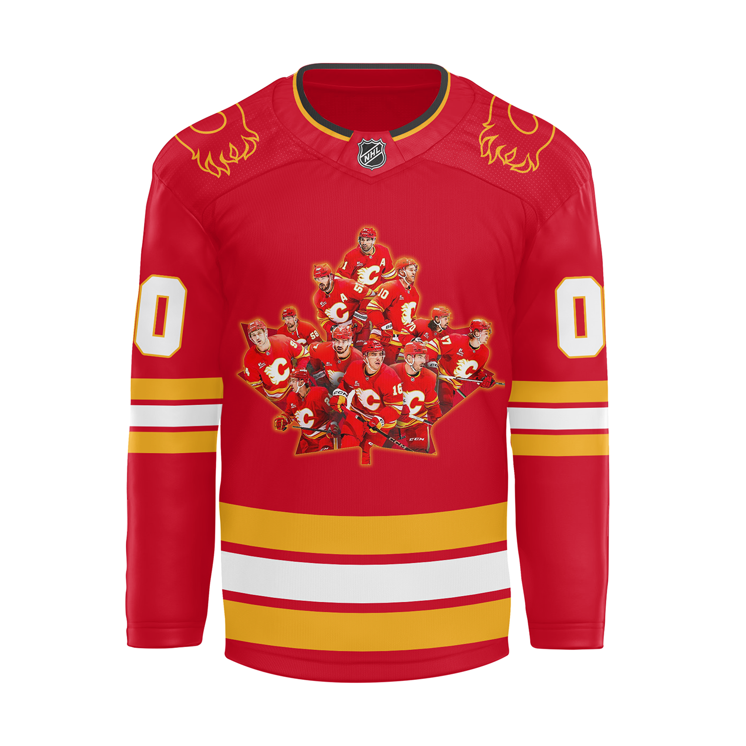 Calgary Flames 2025 Canada Day Custom Hockey Jersey Calgary Flames 2025 Canada Day Custom Hockey Jersey