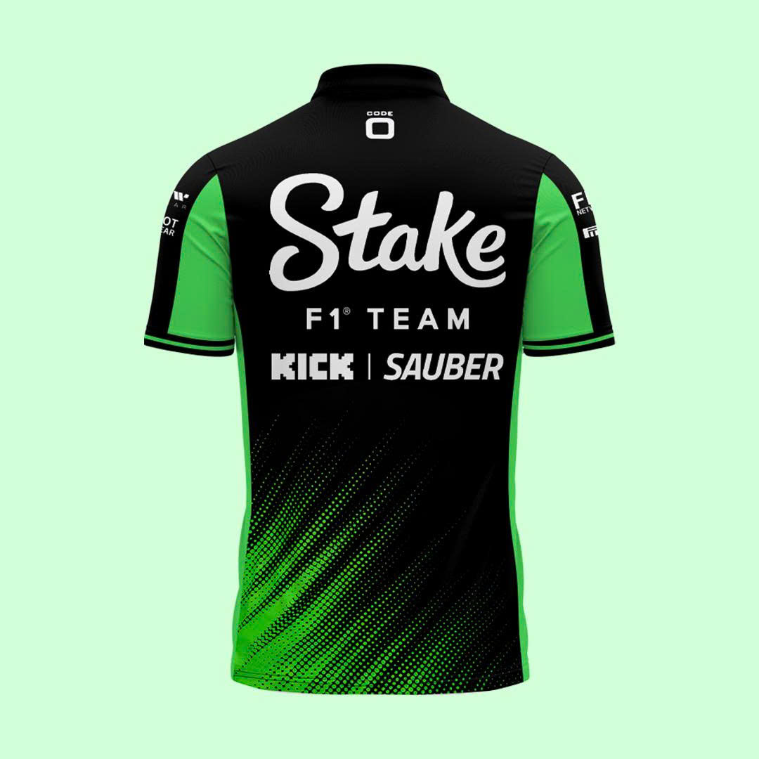 Stake Sauber F1 Team 2025 Official Polo Shirt Stake Sauber F1 Team 2025 Official Polo Shirt