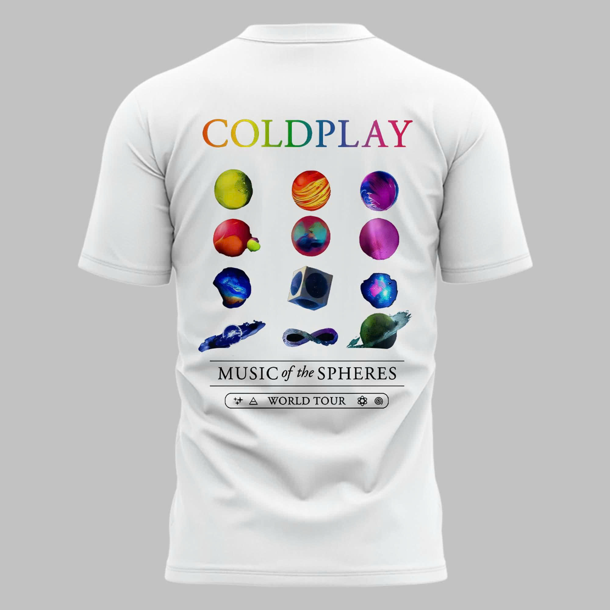Coldplay Music Of The Spheres World Tour 25 Special Shirt White Coldplay Music Of The Spheres World Tour 25 Special Shirt White