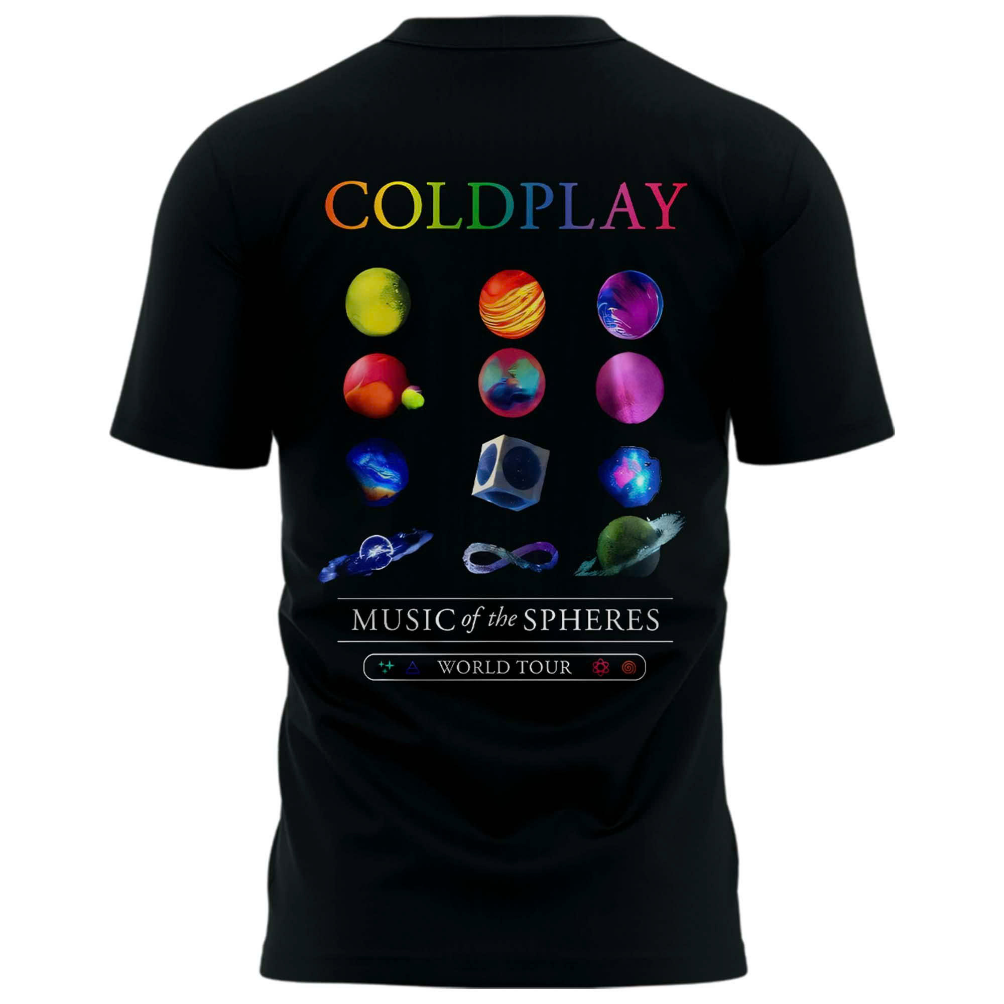 Coldplay Music Of The Spheres World Tour 25 Special Shirt Black Coldplay Music Of The Spheres World Tour 25 Special Shirt Black