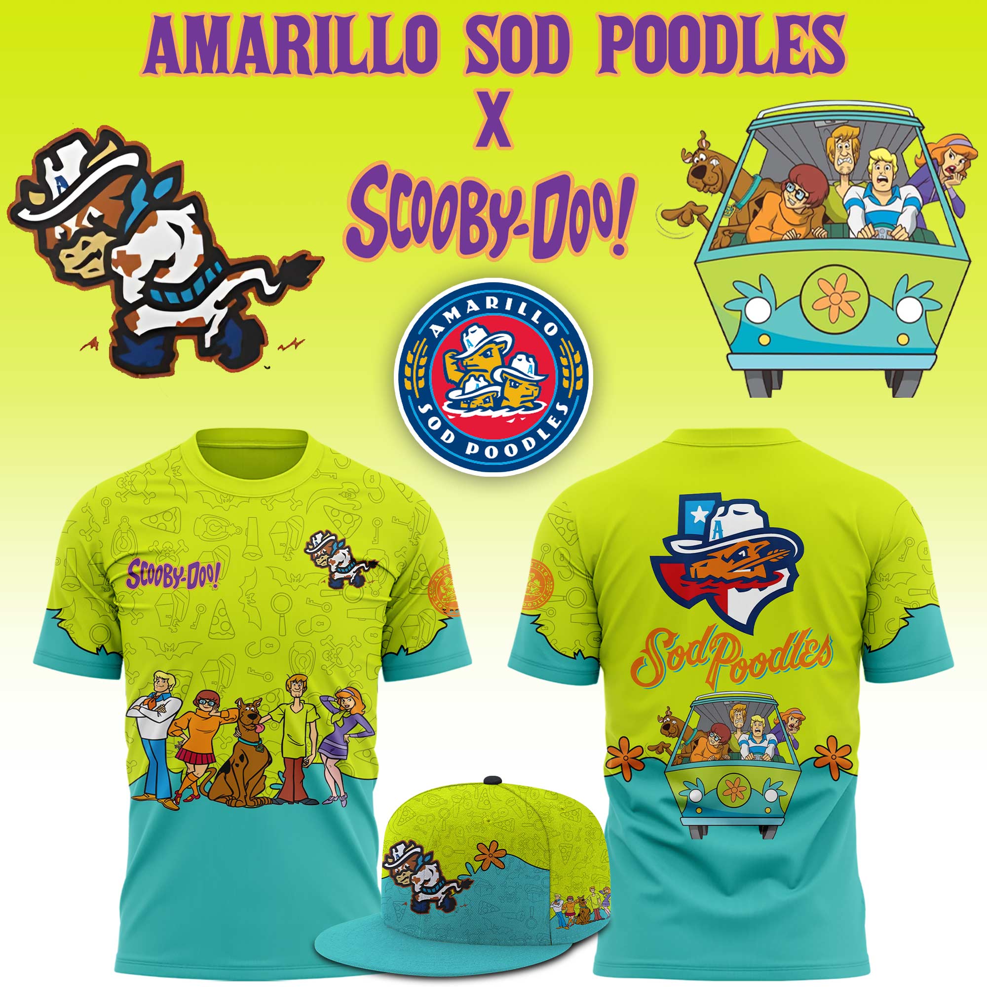Amarillo Sod Poodles x Scooby-Doo New 2025 Limited Shirt Amarillo Sod Poodles x Scooby-Doo New 2025 Limited Shirt