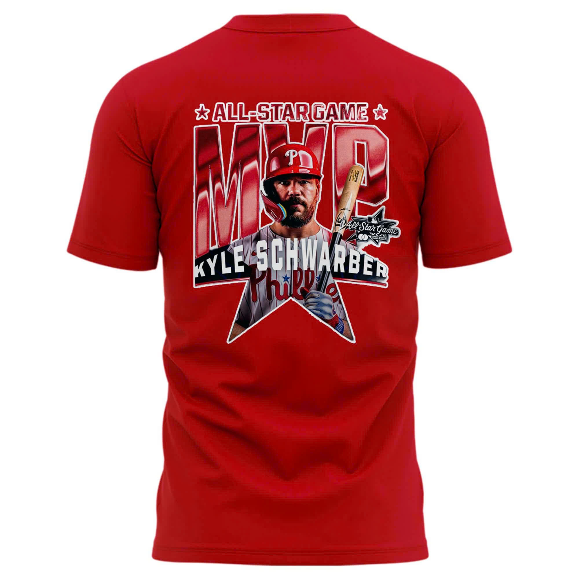 Kyle Schwarber 2025 MLB All-Star MVP Tee – Phillies Red Kyle Schwarber 2025 MLB All-Star MVP Tee – Phillies Red