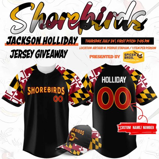 Shorebirds Maryland Pride Jackson Holliday Jersey