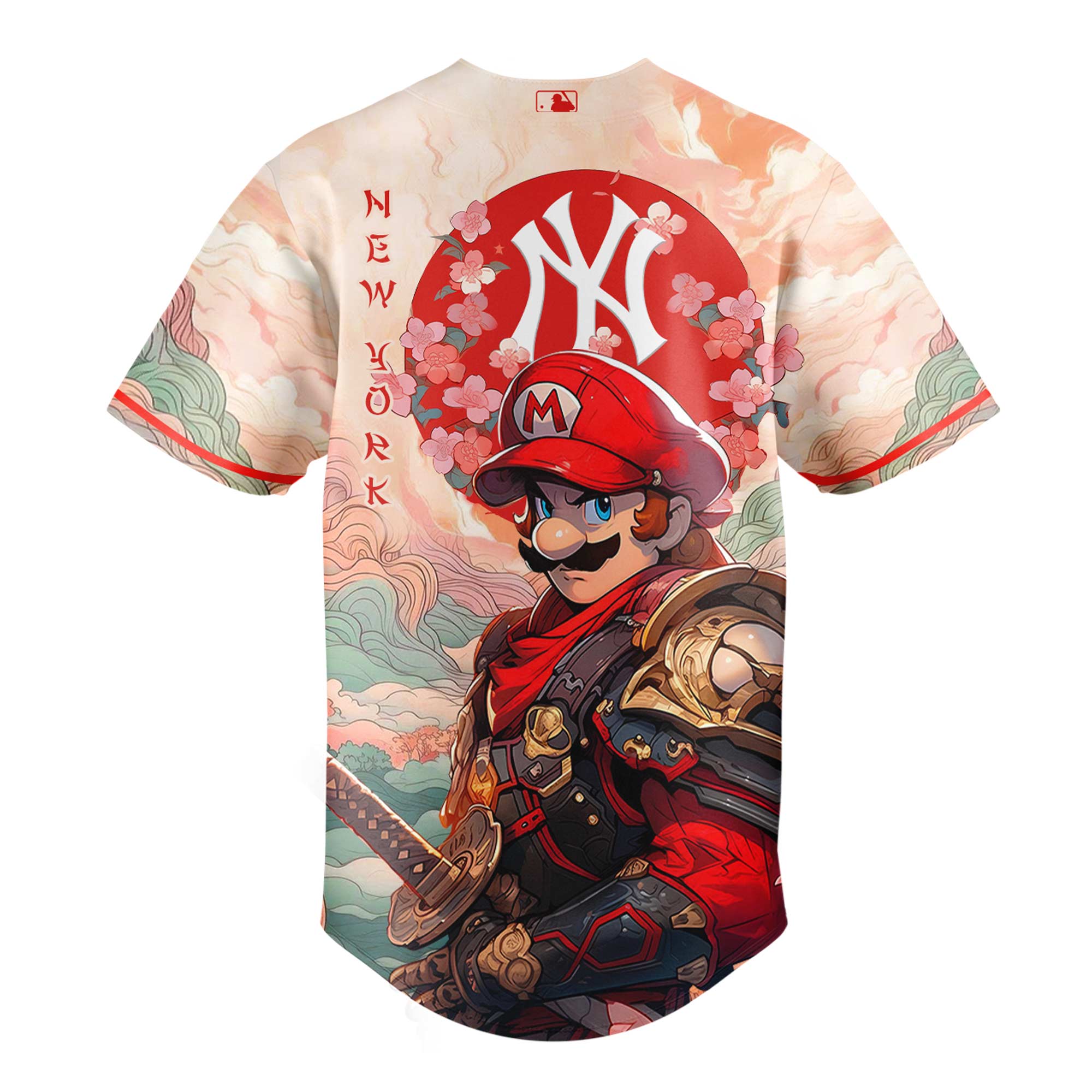 New York Yankees x Mario Samurai Hero Special Baseball Jersey New York Yankees x Mario Samurai Hero Special Baseball Jersey