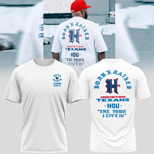 Houston Texans Born x Raised Training Camp 2025 White Shirt