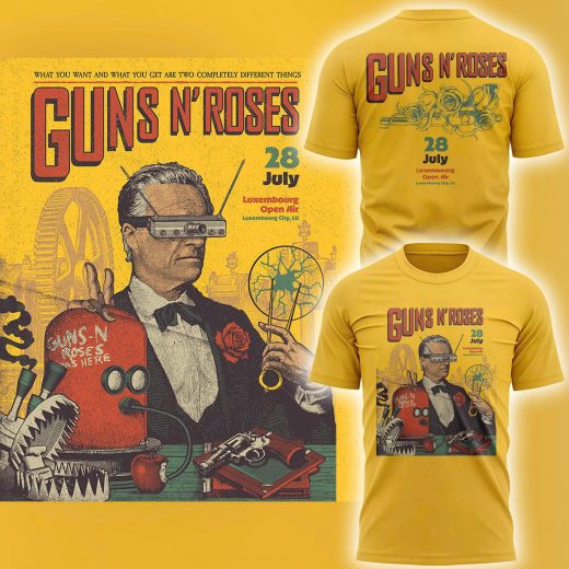 Guns N' Roses World Tour to Luxembourg 2025 T-Shirt