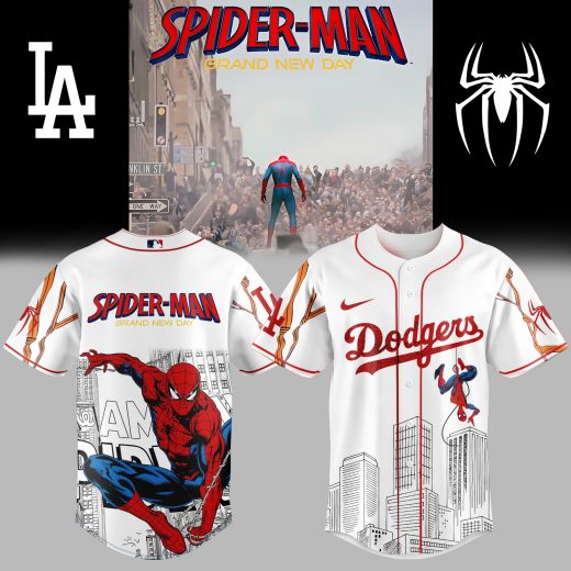 Los Angeles Dodgers x Spider-Man: Brand New Day Jersey 2025 - White V1