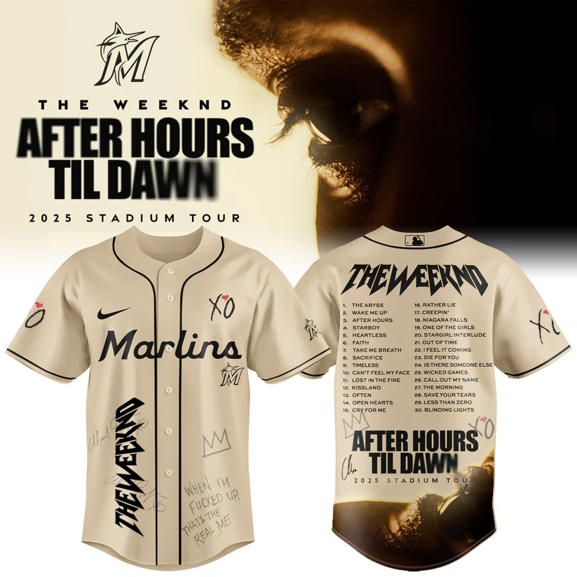 Miami Marlins x The Weeknd After Hours Til Dawn 2025 Jersey Miami Marlins x The Weeknd After Hours Til Dawn 2025 Jersey