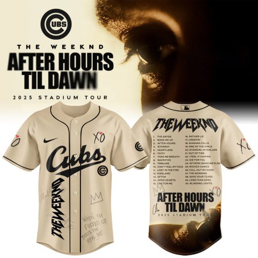 Chicago Cubs x The Weeknd After Hours Til Dawn 2025 Jersey