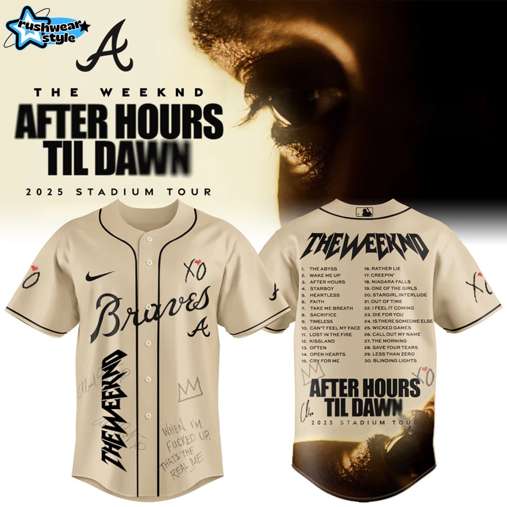 Atlanta Braves x The Weeknd After Hours Til Dawn 2025 Jersey Atlanta Braves x The Weeknd After Hours Til Dawn 2025 Jersey