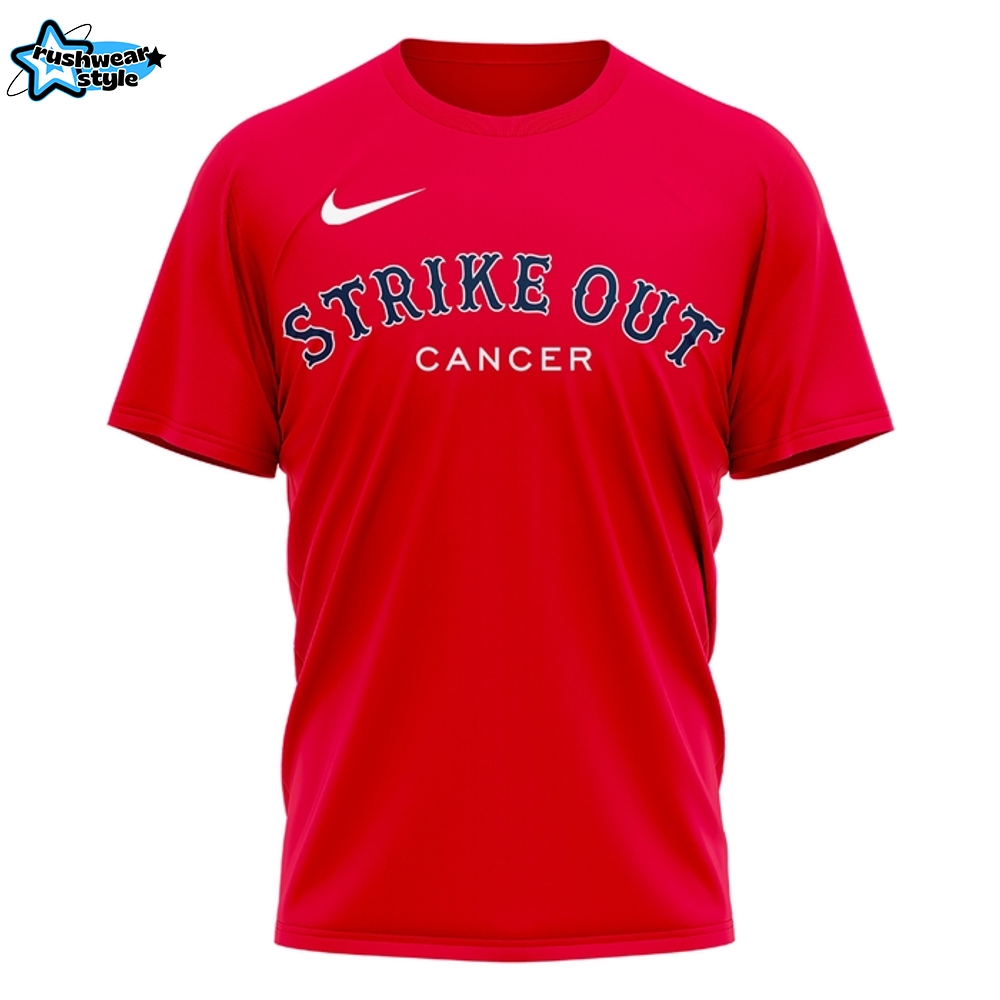 Boston Red Sox "Strike Out Cancer" Red T-Shirt Boston Red Sox "Strike Out Cancer" Red T-Shirt