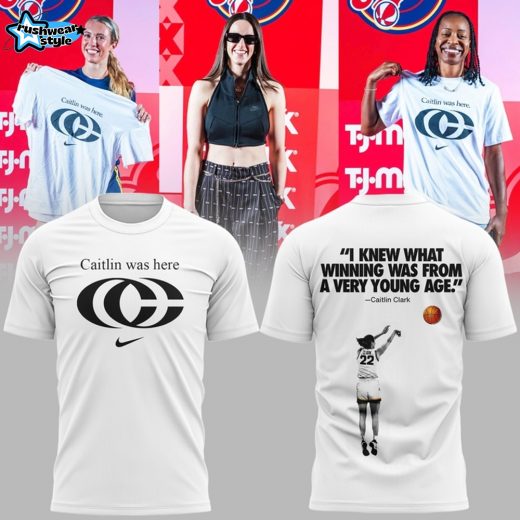 Caitlin Clark New Logo White Caitlin was here Shirt