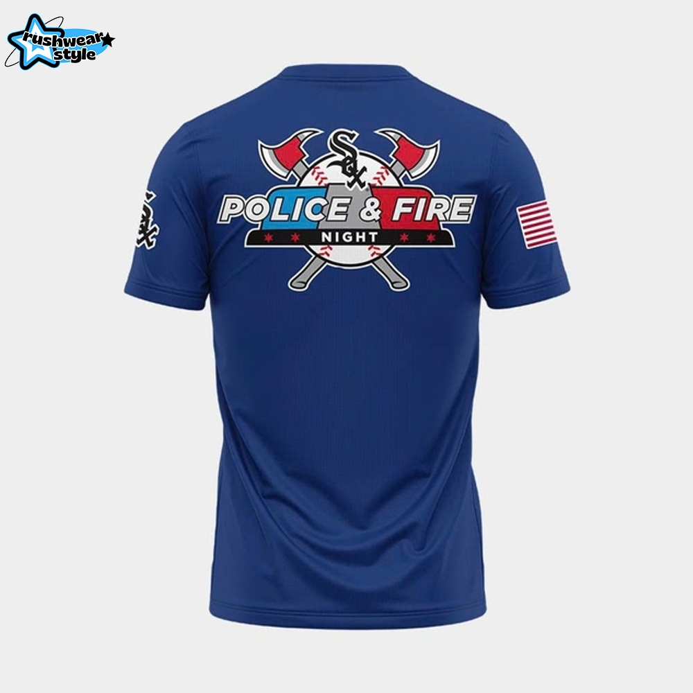 Chicago White Sox 2025 Police and Fire Night Blue Shirt Chicago White Sox 2025 Police and Fire Night Blue Shirt