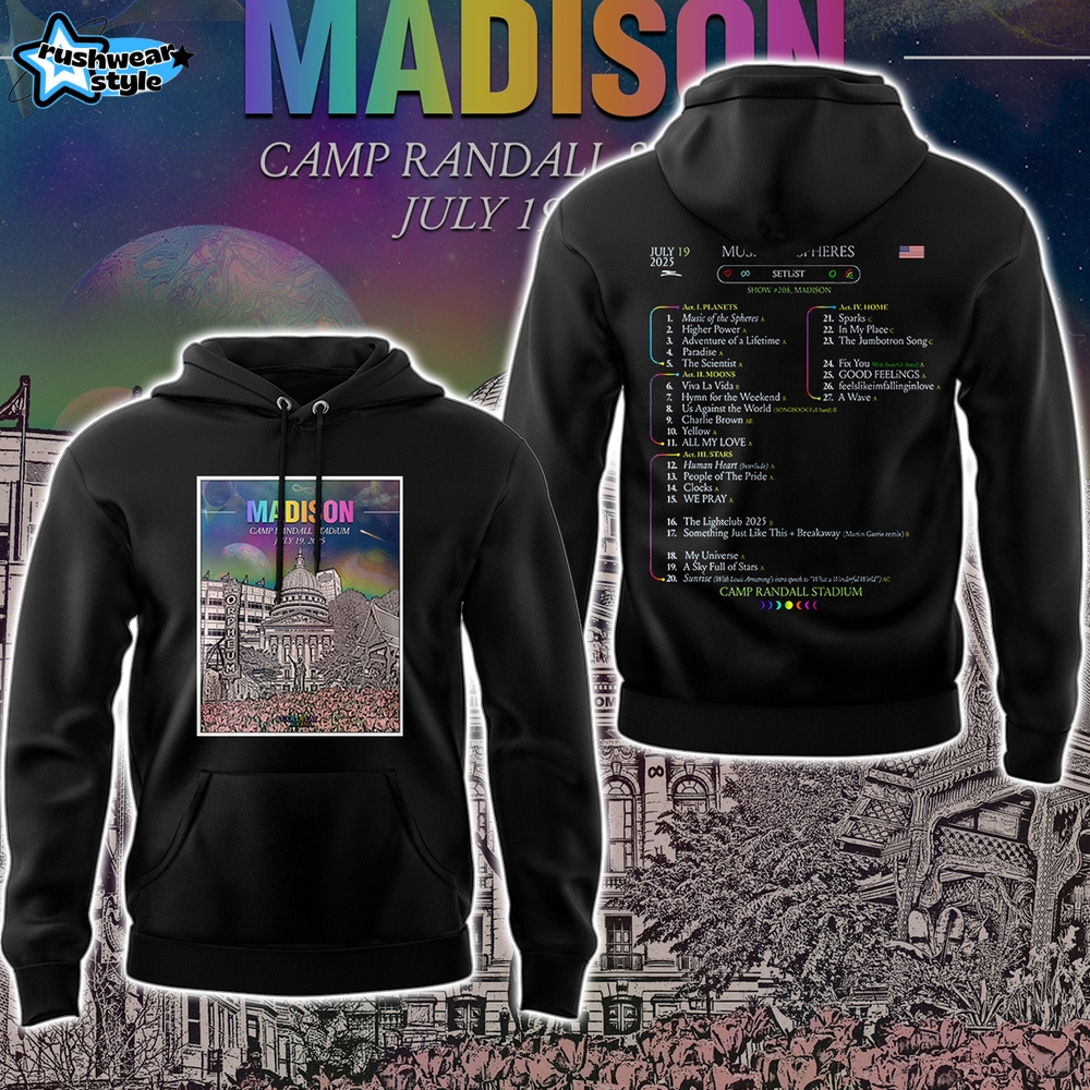 Coldplay #CpMadison Concert Limited Edition Hoodie - Black Coldplay #CpMadison Concert Limited Edition Hoodie - Black