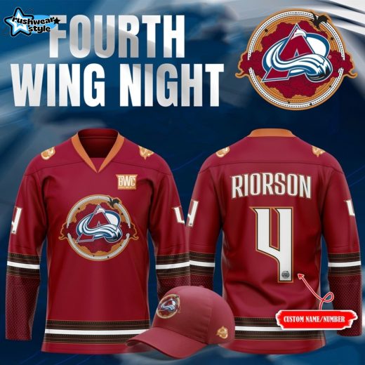 Colorado Avalanche x Fourth Wing Night 2025 Custom Hockey Jersey