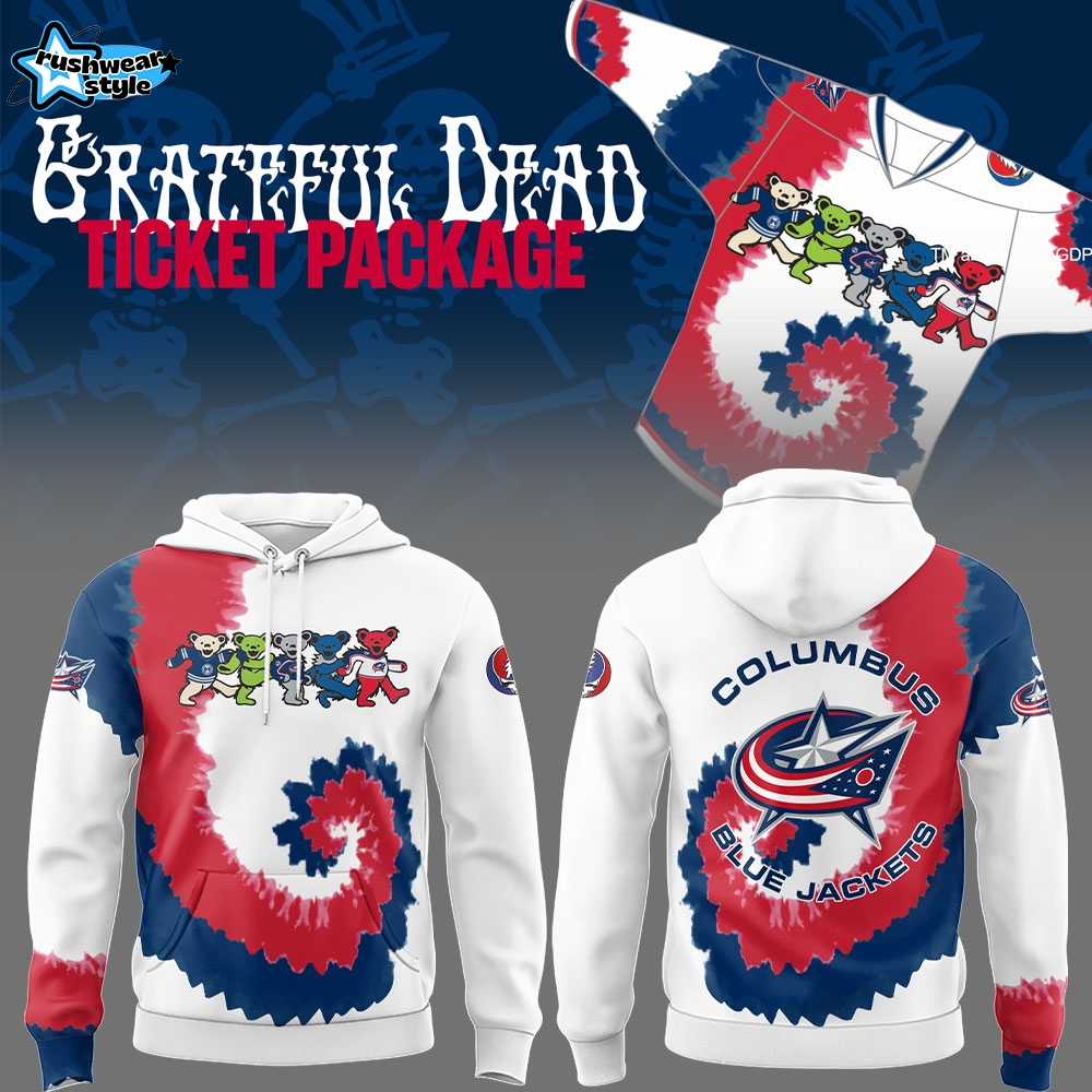 Columbus Blue Jackets x Grateful Dead Night Hoodie Columbus Blue Jackets x Grateful Dead Night Hoodie