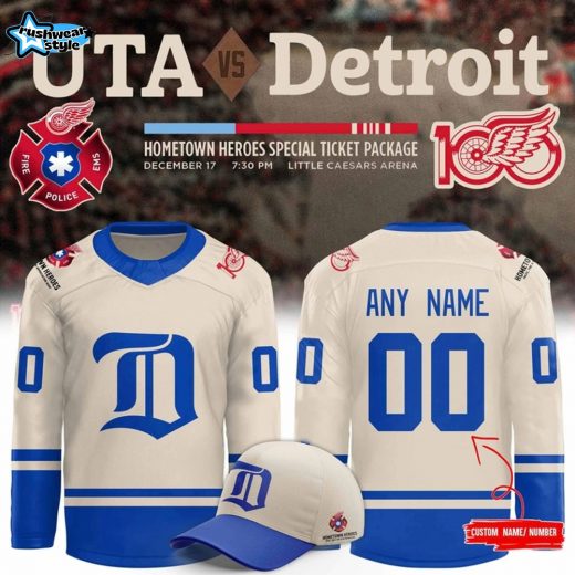 Detroit Red Wings 2025 Hometown Heroes Night Blue Hockey Jersey