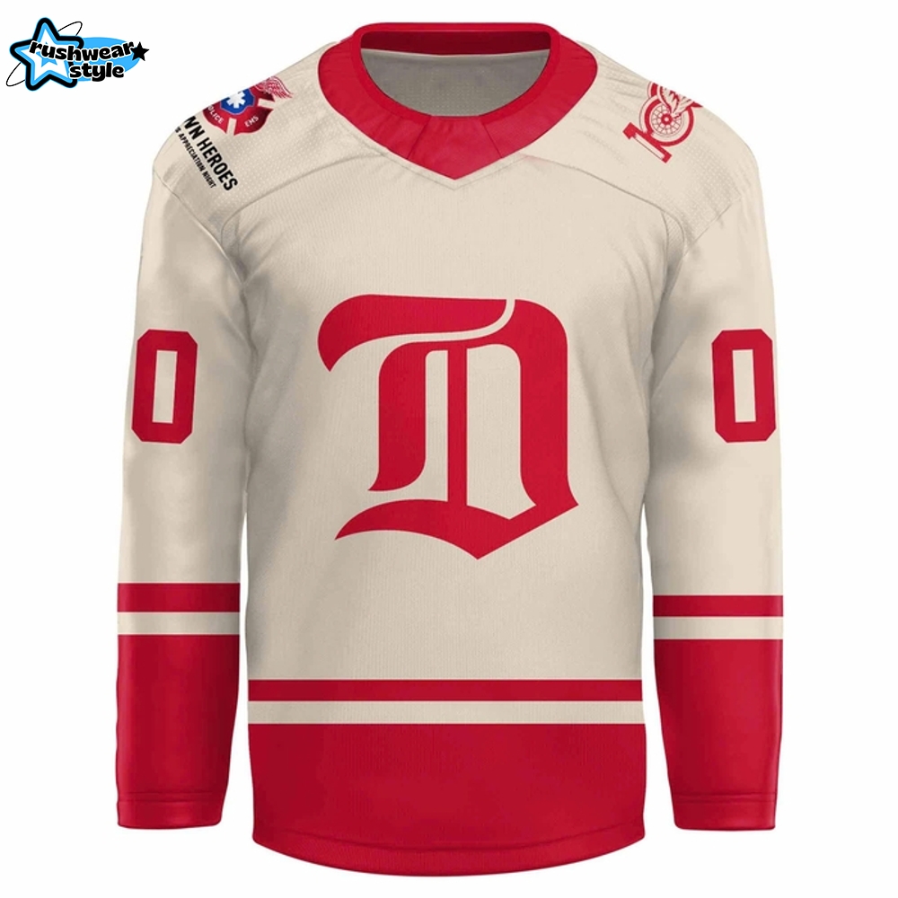 Detroit Red Wings 2025 Hometown Heroes Night Red Hockey Jersey Detroit Red Wings 2025 Hometown Heroes Night Red Hockey Jersey
