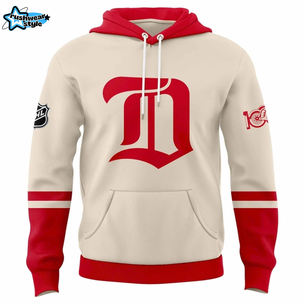 Detroit Red Wings 2025 Hometown Heroes Night Red Hoodie Detroit Red Wings 2025 Hometown Heroes Night Red Hoodie