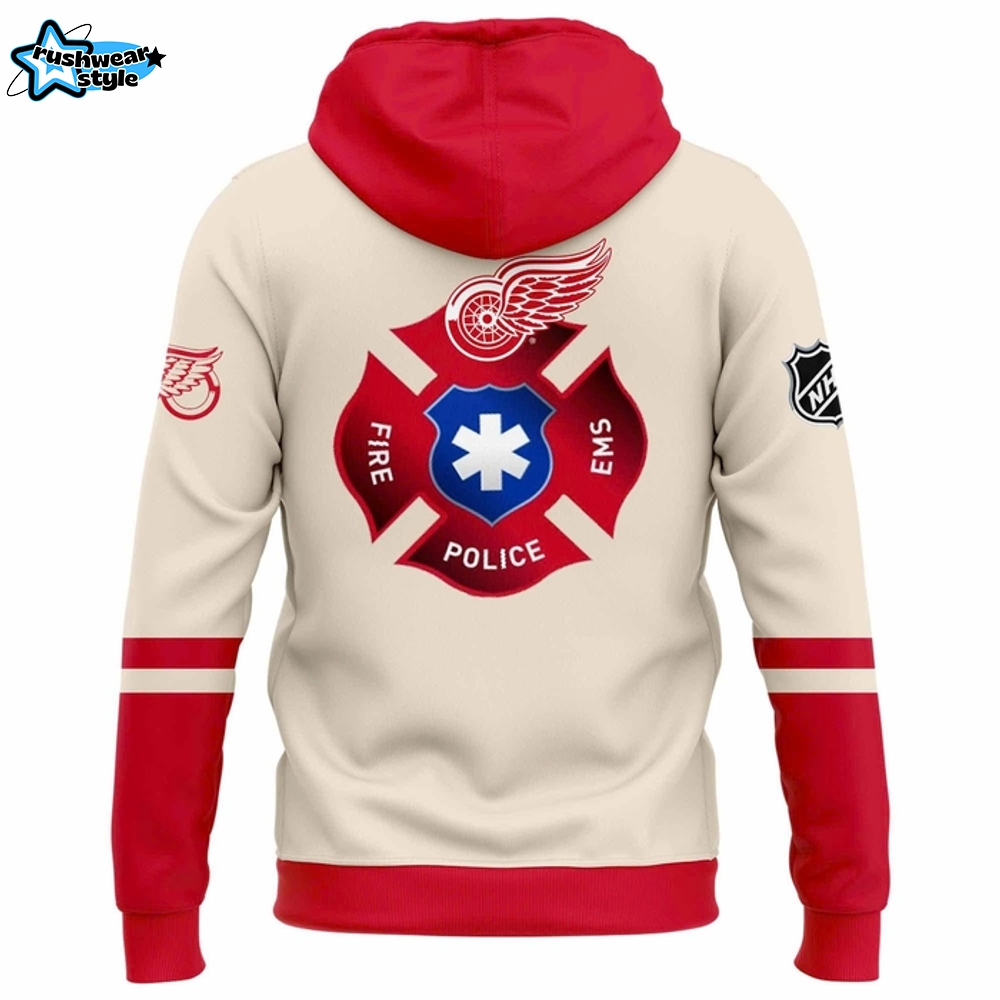 Detroit Red Wings 2025 Hometown Heroes Night Red Hoodie Detroit Red Wings 2025 Hometown Heroes Night Red Hoodie