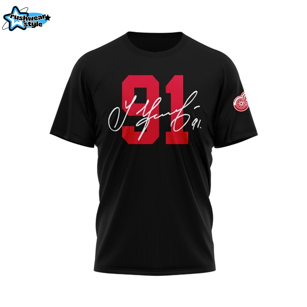 Detroit Red Wings 91 Sergei Fedorov Special Black Shirt Detroit Red Wings 91 Sergei Fedorov Special Black Shirt