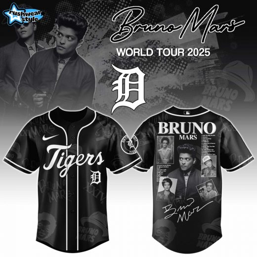 Detroit Tigers x Bruno Mars at Park MGM 2025 Jersey Editions Limited