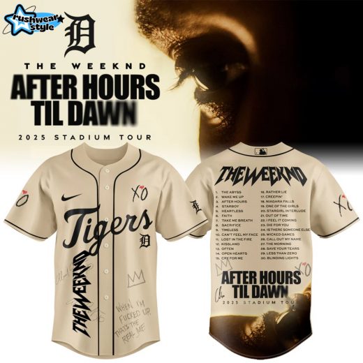 Detroit Tigers x The Weeknd After Hours Til Dawn 2025 Jersey