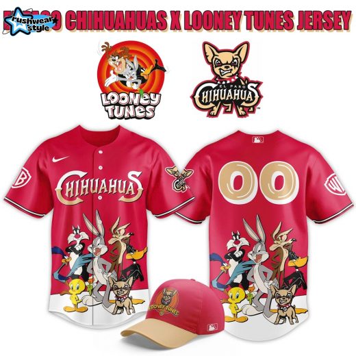 El Paso Chihuahuas x Looney Tunes Custom Baseball Jersey