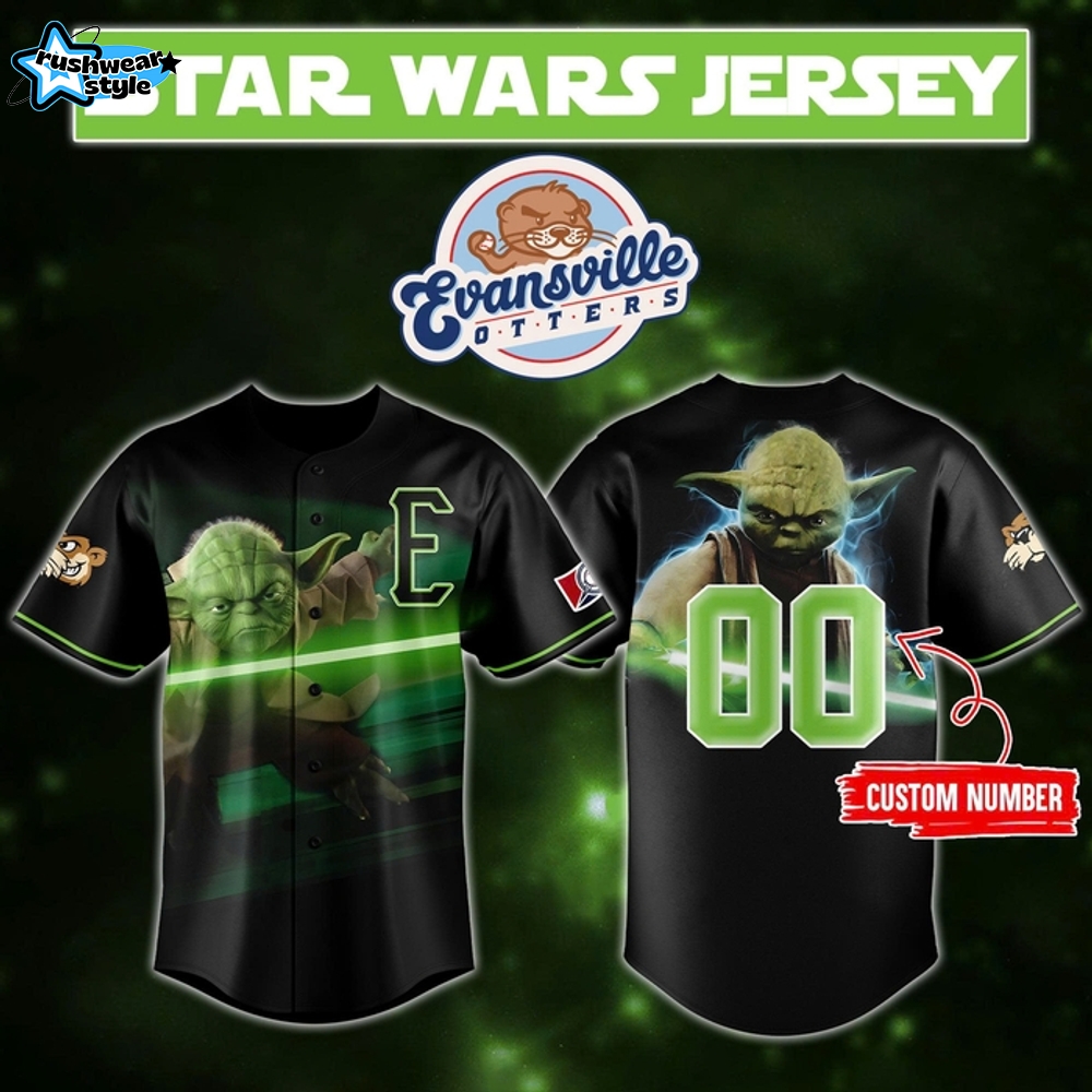 Evansville Otters x Yoda Star Wars Night Jersey 2025 Evansville Otters x Yoda Star Wars Night Jersey 2025