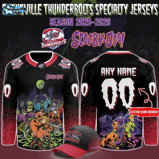 Evansville Thunderbolts x ScooBy-Doo Night 2025 Custom Hockey Jersey