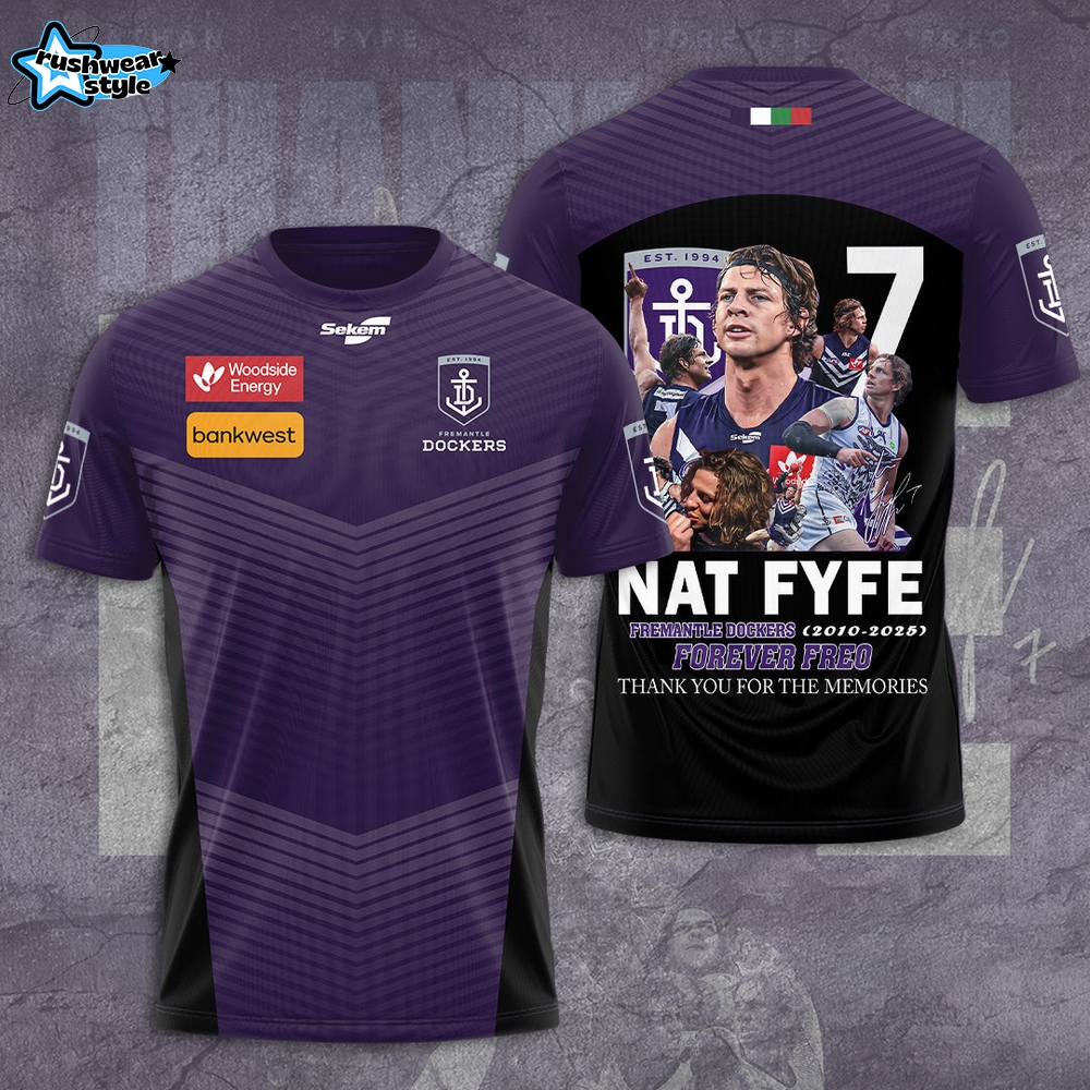 Fremantle Football Club x Nat Fyfe 3D T-Shirt Fremantle Football Club x Nat Fyfe 3D T-Shirt